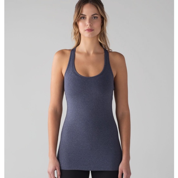 Lululemon - Cool Racerback Tank in Heathered Deep Navy | Large - Picture 2 of 6